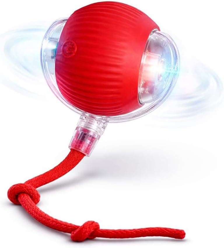 Bolinha Interativa Pet Recarregável com Movimento Automático e LED para Cães e Gatos